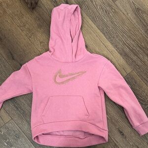 Nike Kids Pink Sweatshirt with Gold Logo
